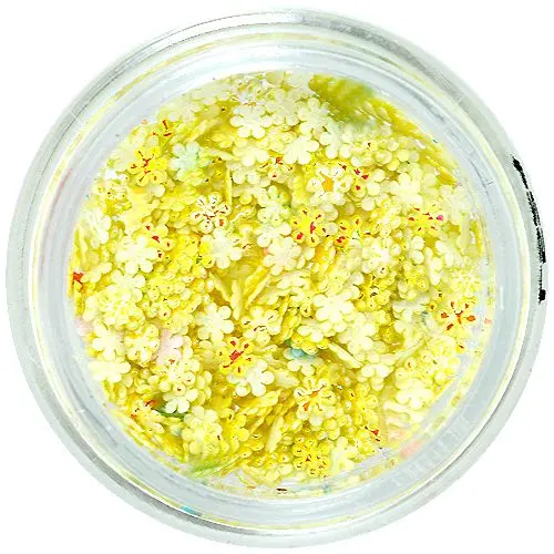 Gyöngyházas 3D díszek – sárga