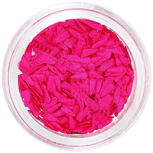 Körömdísz - rózsaszín textil cseppek