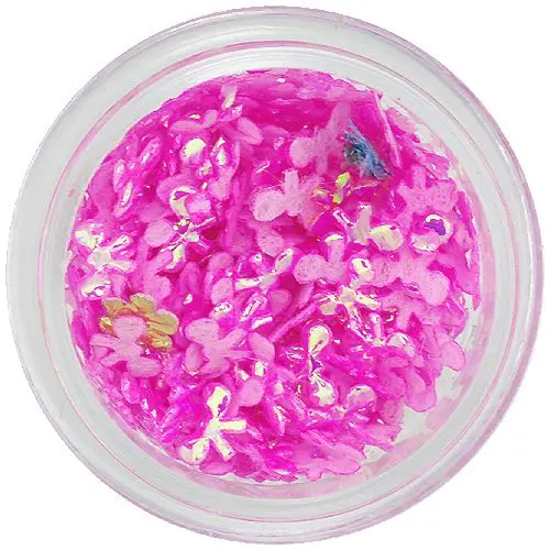 Textil körömdíszek - élénk rózsaszín masnik