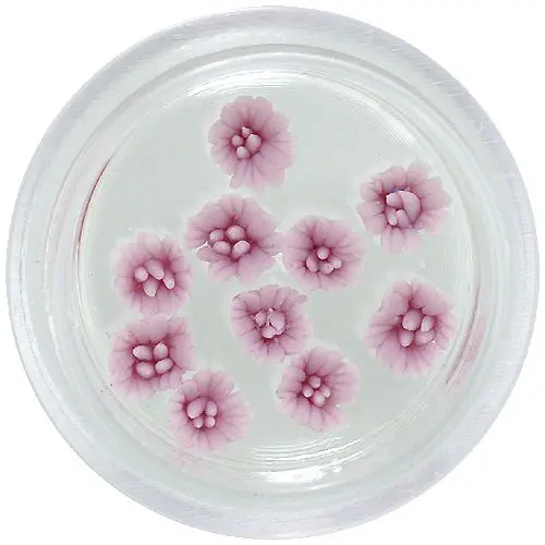 Világoslila akril virágok körömdíszítésre