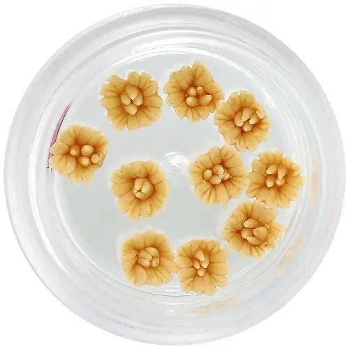 Akryl virágocskák – mustársárga