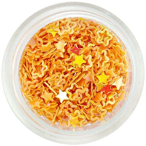 Virág ívek körmökre, sárgás narancssárga