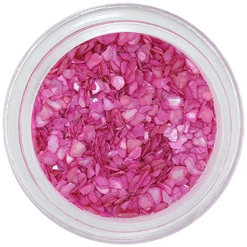 Sötét rózsaszín körömdísz - rendszertelen törmelék