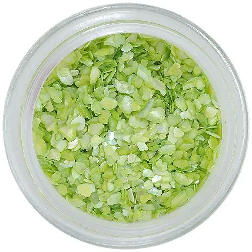 Nail art díszek – rendszertelen törmelék, pisztáciazöld