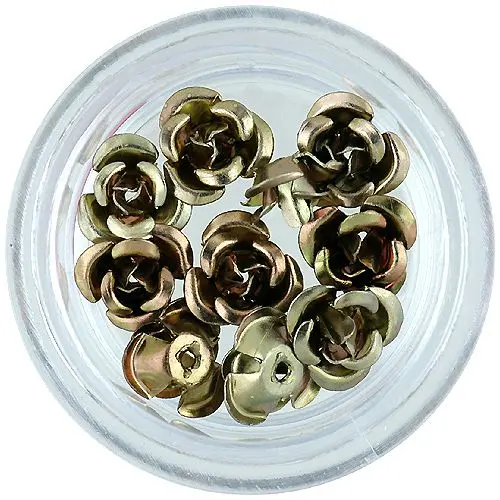 Kerámia körömdíszek - barna rózsák