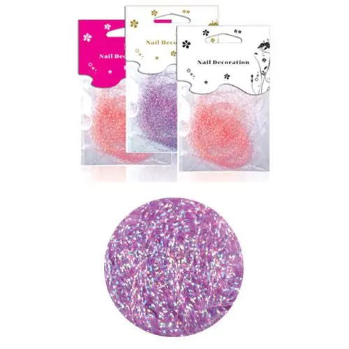 Világoslila fonalak, hologramm - zacskós kiszerelés