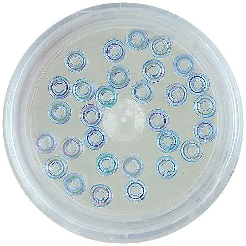 Nail art gyűrűcskék - világoskék