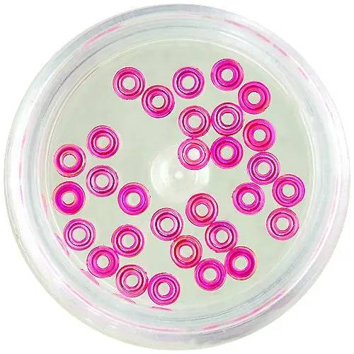 Körömdíszek - rózsaszín karikák