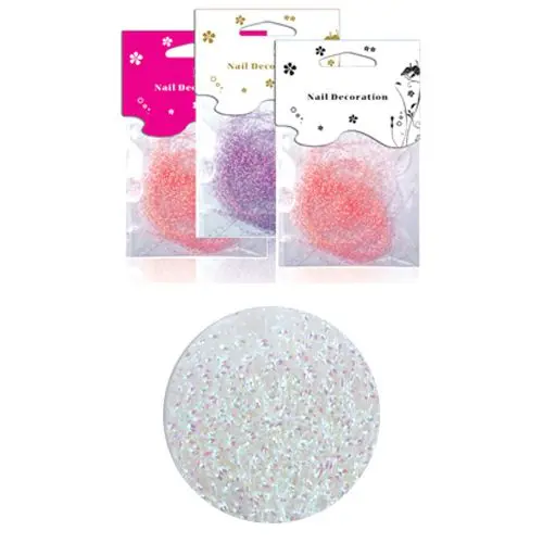 Díszítő fonalak, zacskós - gyöngyház fehér, hologramm