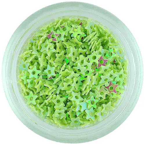 Körömdíszítő lyukas csillagocska – zöld