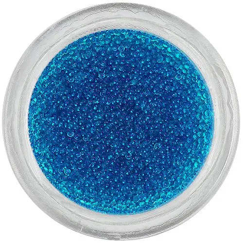 Körömdíszek - 0,5mm, karibi kék gyöngyök