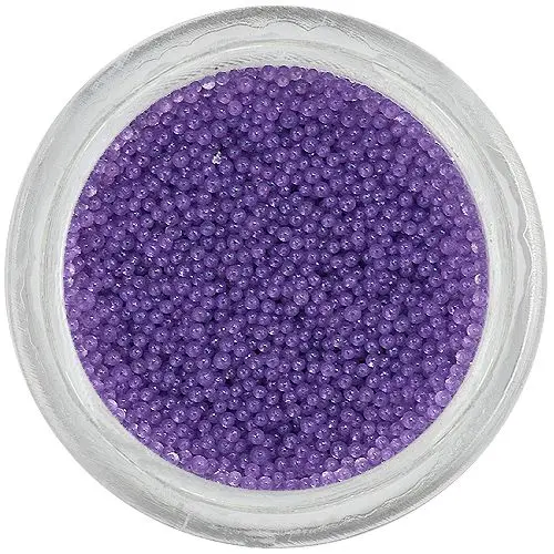 Körömdíszek - 0,5mm, világoslila gyöngyök