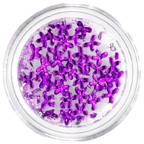 Körömdíszek - lila kövek, maslik/strasszkő