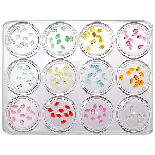 Oválisok 5X3mm - körömdíszítő szett, 12db