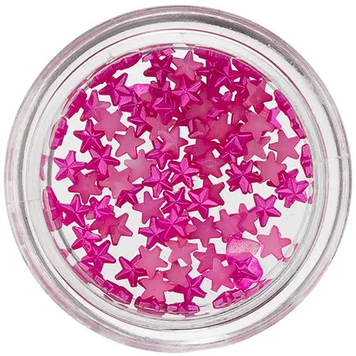 Gyöngyházas csillagocskák körmökre – ciklámen színű