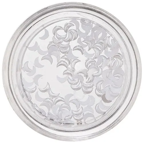 Gyöngyházas holdacskák körmökre – fehér