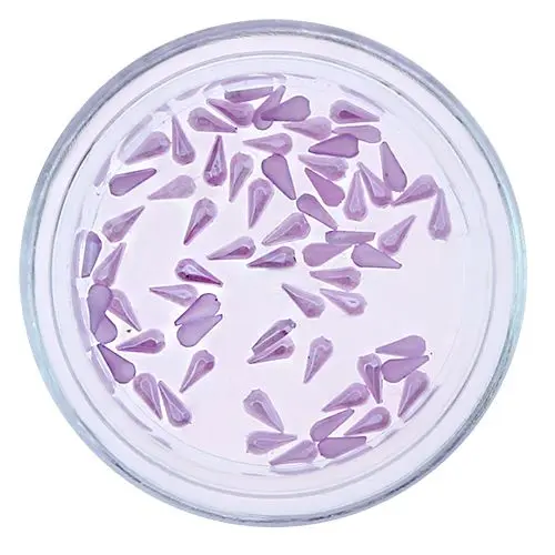 Gyöngyházas könnycseppek körmökre – egyenes, lila