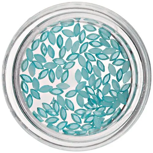 Ovális alakú gyöngyházfényes díszek – türkizkék