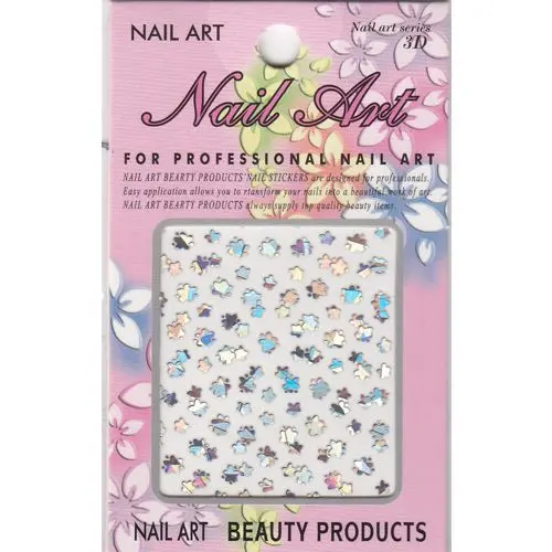 3D matrica, ezüst - virág