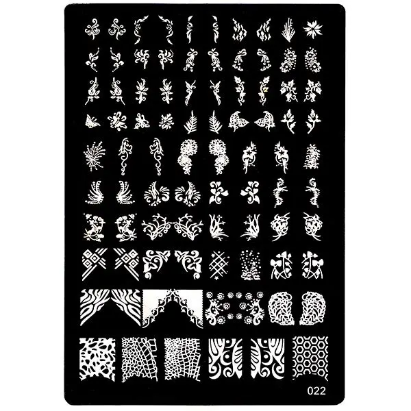 Fém XL mintapaletta nyomdás körömdíszítésre, 022